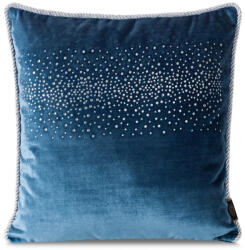  Royal6 bársony párnahuzat apró kristályokkal Gránátkék 45x45 cm