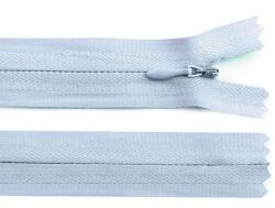 Fashion Műanyag fogú rögzített (nem bontható) rejtett spirálcipzár, 3mm, 20cm hosszú, 270273, jégkék