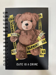  „Cute is a Crime - Spirálos jegyzetfüzet macis borítóval (SZA05)