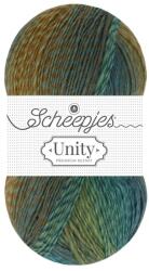 Scheepjes Unity 980 Jessica - narancs-zöld gyapjú fonal