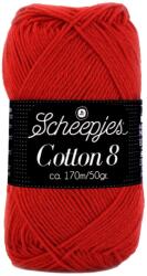 Scheepjes Cotton8 - 510 - piros pamut fonal