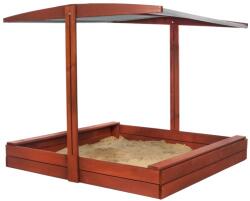 Sersimo Lada nisip din lemn cu acoperis reglabil, 140x140x121 cm, maro Household NewTrend