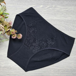 MST Magas derekú női alsó csipke díszítéssel Fekete, M/L 69514