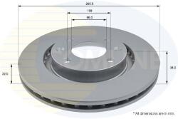 COMLINE Brzdový kotúč COMLINE ADC1518V (ADC1518V)