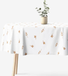 Goldea ovális pamut terítő - barna őszi levelek 140 x 200 cm