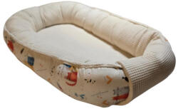  Babafészek ecrü waffle - cicás pamutvászon (5999120539994)