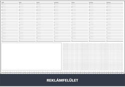 Realsystem Asztali könyöklő fehér lapokkal kék műbőrcsíkkal 570 x 390 mm Realsystem 2025 (7141-04) - toptoner
