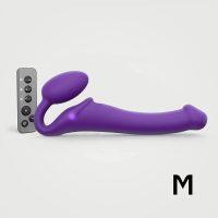 Lovely Planet Strap-on-me 3 Motoare Vibrator din Silicon Flexibil Strap-On Mov M