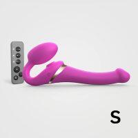 Lovely Planet Strap-on-me Multi Orgasm Strap-On Vibrator cu Stimulator Licking Roz S