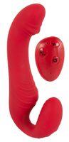You2Toys Vibrator cu Telecomandă, Strapless Strap-On, 3 Motoare, Roșu