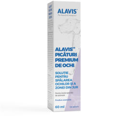  ALAVIS ALAVIS Picaturi Premium de Ochi, XS-XL, soluție igiena ochilor câini și pisici, flacon, 60ml