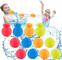 Coeki Set baloane apa, reutilizabile, multicolore, bombe pentru apa cu autoumplere, usor de umplut, 12 bucati (B0C58TCZJG)
