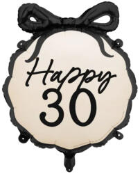  Fekete-bézs 30-as lufi - partywebshop