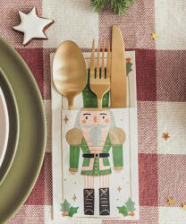 Karácsonyi evőeszköz tartó szalvéta