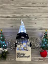 Manóvilág Karácsonyi Manó | Fadoboz | Fekete/fehér (30-35cm, kézzel készített )