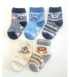 Zoknivilág 5 pár Babazokni fiúknak - csúszásgátló tappancsokkal