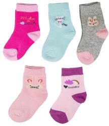 Zoknivilág Pamut színes zokni lányoknak - 5 pár/csomag