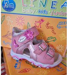 Linea 25-ös LINEA bokafogó szandál lányoknak - rózsaszín, pillangós, virágos
