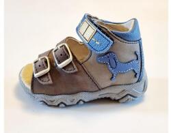 Linea 19-es LINEA szandál kisfiúknak - kék-barna, kutyás