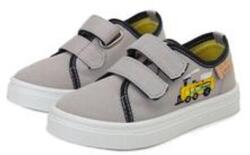 D.D.Step 20, 31 DDSTEP vászon cipő kisfiúknak - drapp - vonatos mintával