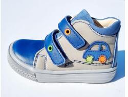 Linea 21-25 LINEA cipő fiúknak - kék-szürke, autós