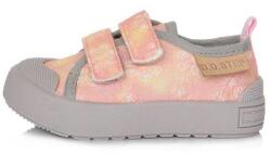 D.D.Step 20-31 DDSTEP vászoncipő kislányoknak - rózsaszín tépőzáras