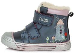 Ponte20 22-27 Ponte20 téli bundás supinált gyerekcipő - Kék, szélmalom