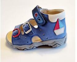 Linea 19-29 LINEA szandál fiúknak - kék - vitorlás mintával