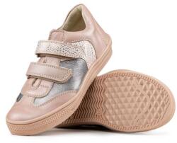 Linea 27-35 LINEA félcipő lányoknak - púder/ezüst-fehér