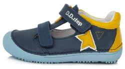 DD. Step 28-36 DDSTEP "barefoot" félig nyitott szandálcipő - kék, mustársárga csillagos