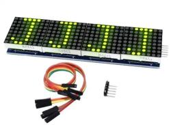  4x összefűzött 8×8 mátrix LED (MAX7219/MAX7221) [zöld, résmentes] (T71516)