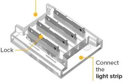  LED-szalag táp- és adattoldó - szalaghoz (4pin, forrasztásmentes) (T58386)