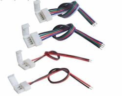  LED-szalag táp- és adatcsatlakozó - kábelhez (4pin, forrasztásmentes, patent) (T66886)