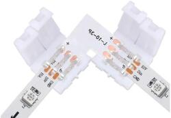  LED-szalag - 90 fokos sarokelem / táp- és adatcsatlakozó (3pin, forrasztásmentes) (T19962)