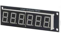  6x 7szegmens LED (TM1637 vezérlő, 0.56″, fehér) (T34598)