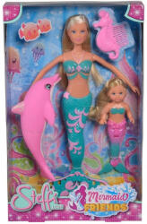 Simba Toys - Sellő baba Évivel és delfin figurával (105733336)