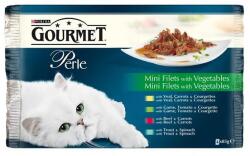 Nestlé GOURMET PERLE macska Multipack szószban zöldségekkel alutasak 4x85 g