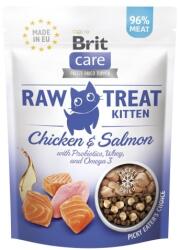 Brit Recompense pisoi Care Raw Treat Freeze Dried Kitten 40 g pui si somon liofilizat cu probiotice