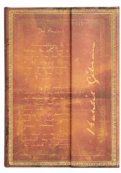Paperblanks Тефтер K. Gibran, Midi, широки редове, твърда корица, 72 листа (PB9297-1)