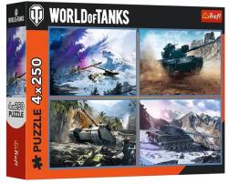 Trefl 4 x 250 db-os puzzle - World of Tanks - A nagy tankcsata (13347) (13347)