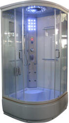 Aqualife Hidromasszázs zuhanykabin, Aqualife Brill 8810A fehér 100x100x215 cm - zuhanykabin