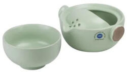  Porcelán utazó teás szett 150ml türkiz
