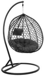 SPRINGOS Springos® Rattan Függőkosár Állvánnyal - Bézs Párnákkal, 120 kg teherbírás