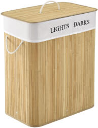 Juskys Bambusz szennyeskosár Göndör 100 literes, natúr (300343)