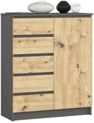 AKORD CLP K80 Komód Laminált Grafit-Artisan Tölgy
