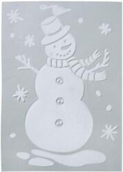 LAALU karácsonyi dekoráció - ablakmatrica, hóember, 40 cm (LAU-6023)