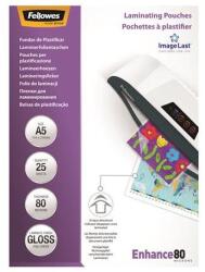 Fellowes Meleglamináló fólia, 80 mikron, A5, fényes, 25 db, FELLOWES (5396003) - tonerpiac