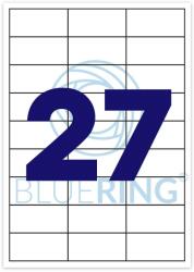 BLUERING Etikett címke, 70x32mm, 100 lap, 27 címke/lap Bluering® - tonerpiac