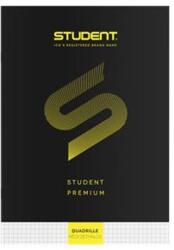 ICO Füzet, tűzött, A4, kockás, 32 lap, ICO "Student Premium", fekete (7500107006) - tonerpiac
