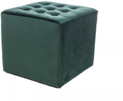 SIGNAL MEBLE Lori Velvet Négyzetes Bársony Puff Zöld Steppelt